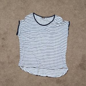 CROSBY by Mollie Burch Navy and White Striped Tee
